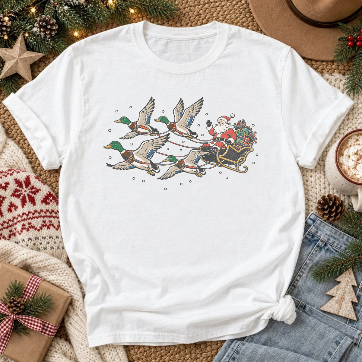 Mallard Express Christmas Retro T-shirt