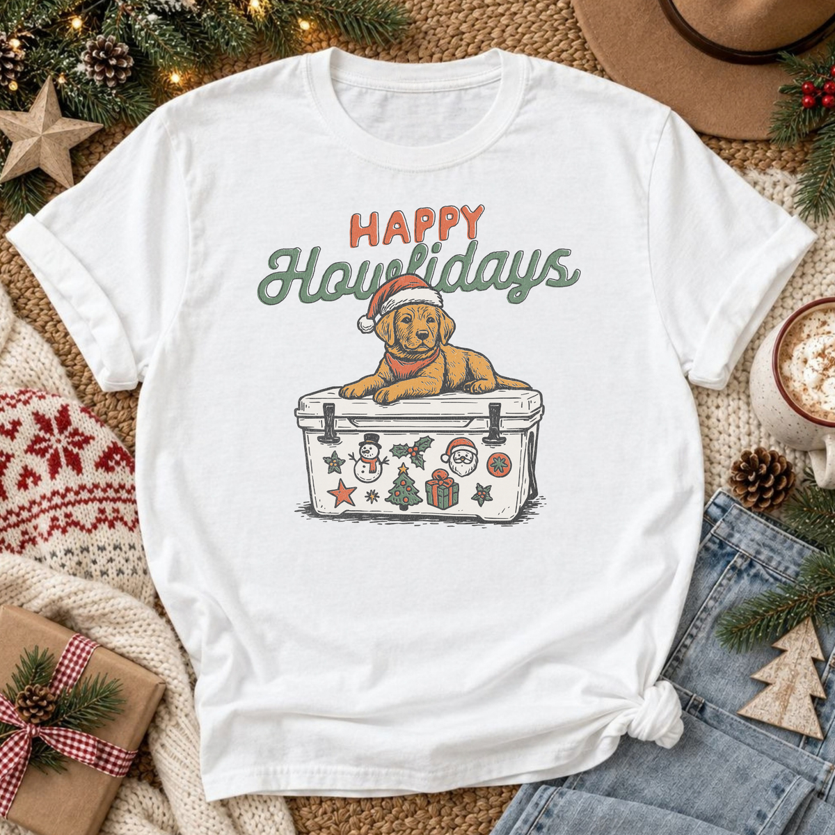 Happy Howlidays Retro T-shirt