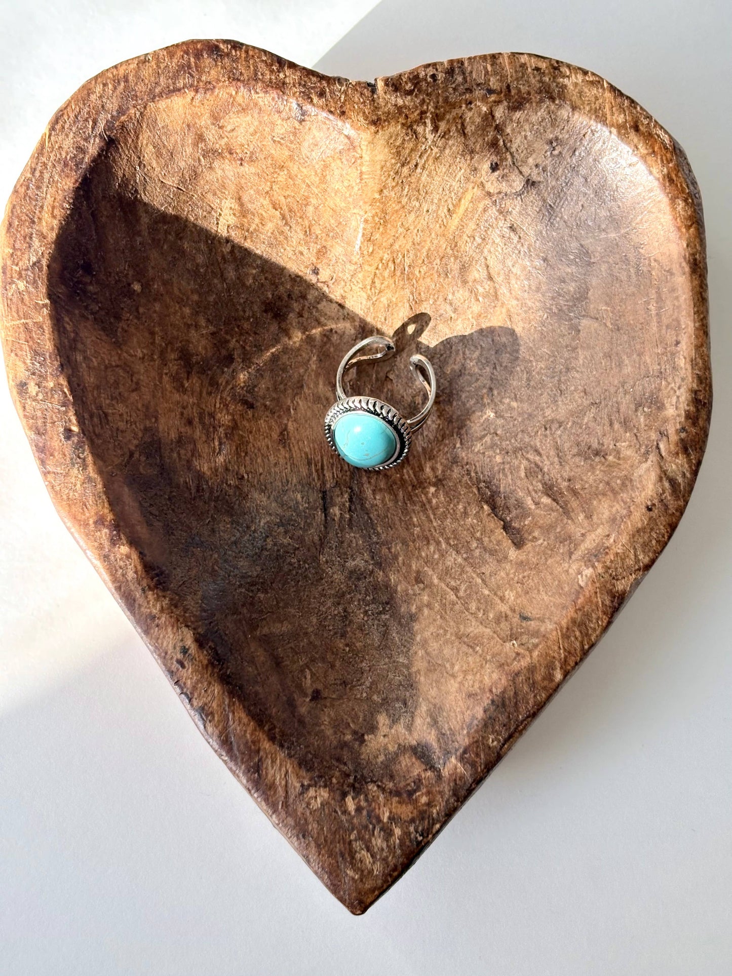Turquoise Stone Oval Concho Statement Cuff Ring