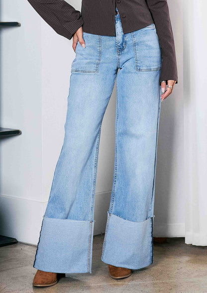 WIDE LEG Jeans - Rigid with Comfort Stretch