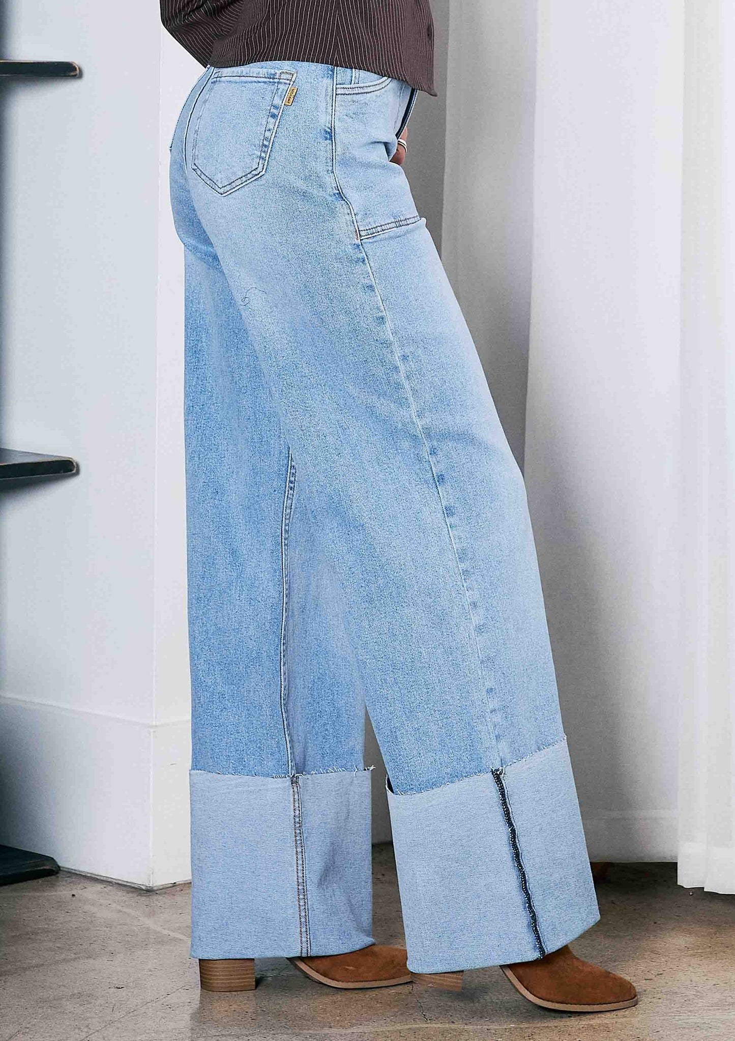 WIDE LEG Jeans - Rigid with Comfort Stretch