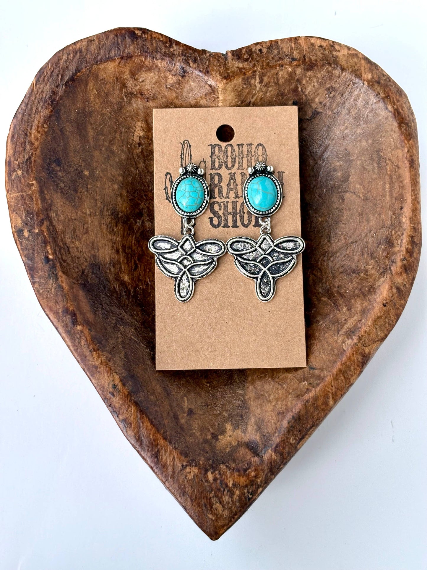 Boot Stitch Drop Earrings