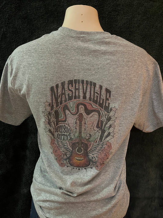 Nashville Music City Guitar T-shirt