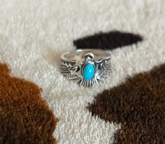 Imitation Turquoise Thunderbird Ring