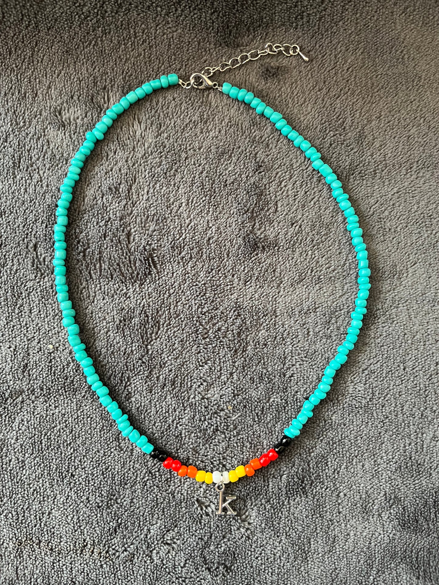 Initial Seed Bead Necklace